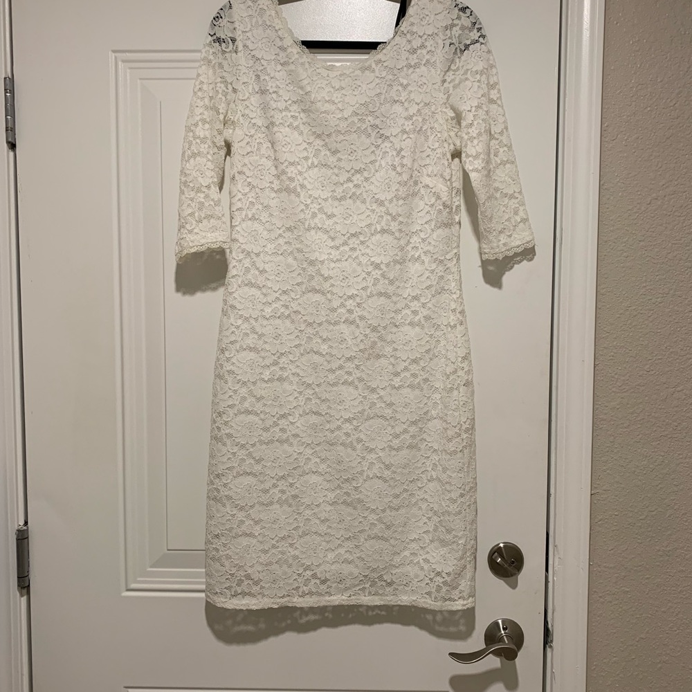 Laundry white dress by Shelli señal